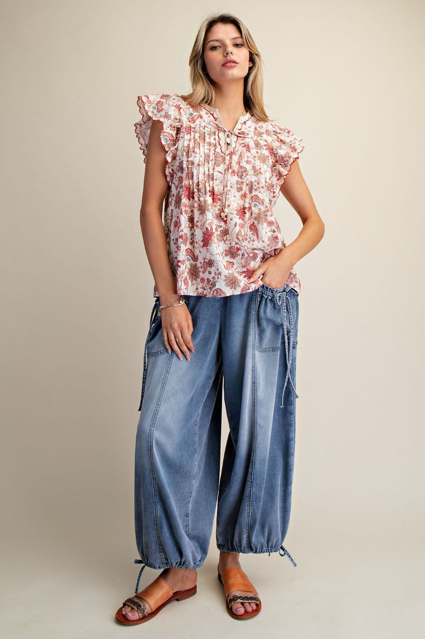 ET79133 Wing Slvs Style Top
