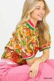 K1589 Peach Floral/Paisley Top