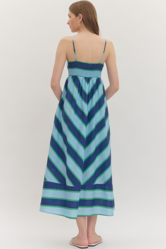 D30812 Striped Chevron MIDI Dress