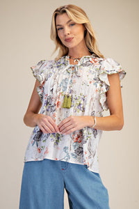 ET779133A White Floral Top