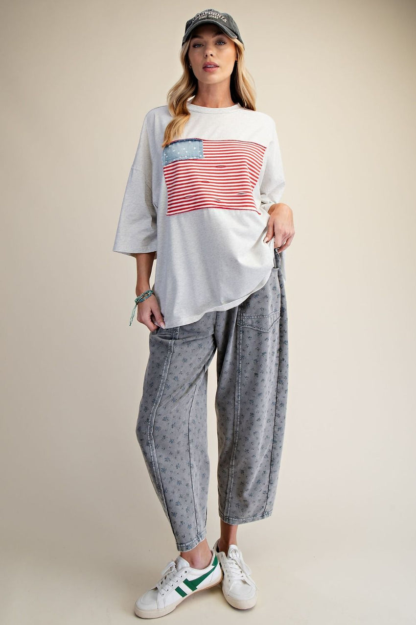 ET29811 SS Am Flag Top