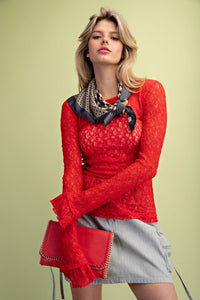ST100182 LS Lace Top