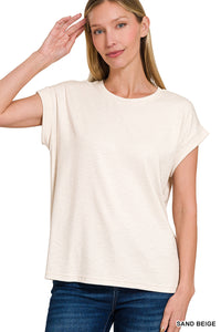 CST-3435Y Sand Beige Cotton Tee
