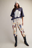 ET19025 Floral Patch Terry Top