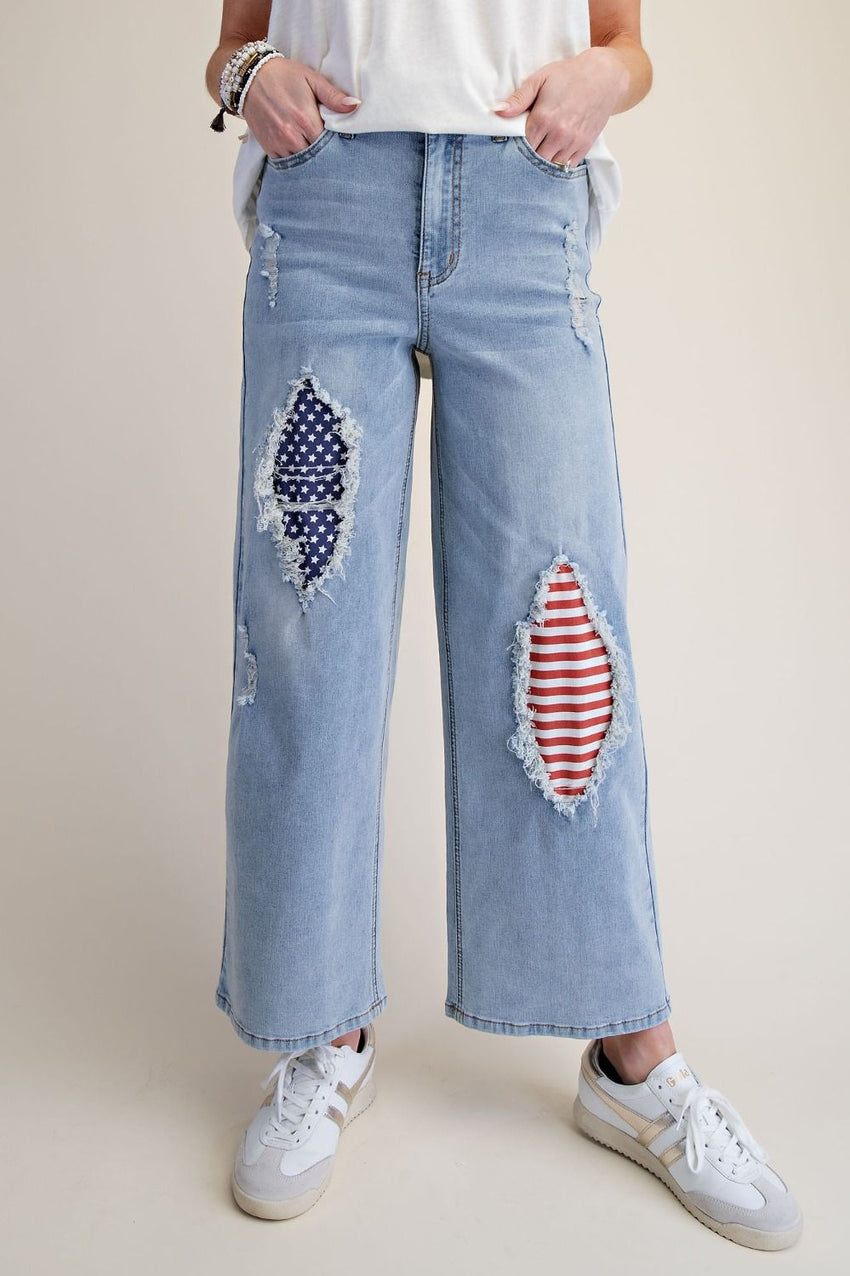 EB57996 Distressed Washed Jeans