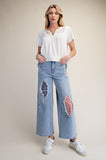 EB57996 Distressed Washed Jeans
