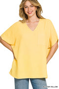 QT-2740D4 V-Neck DOLMAN SS Top