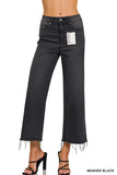 DTP1638BW Washed Black Crop