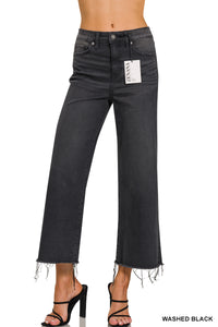 DTP1638BW Washed Black Crop