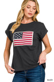 CT-3499Y American Flag Tee