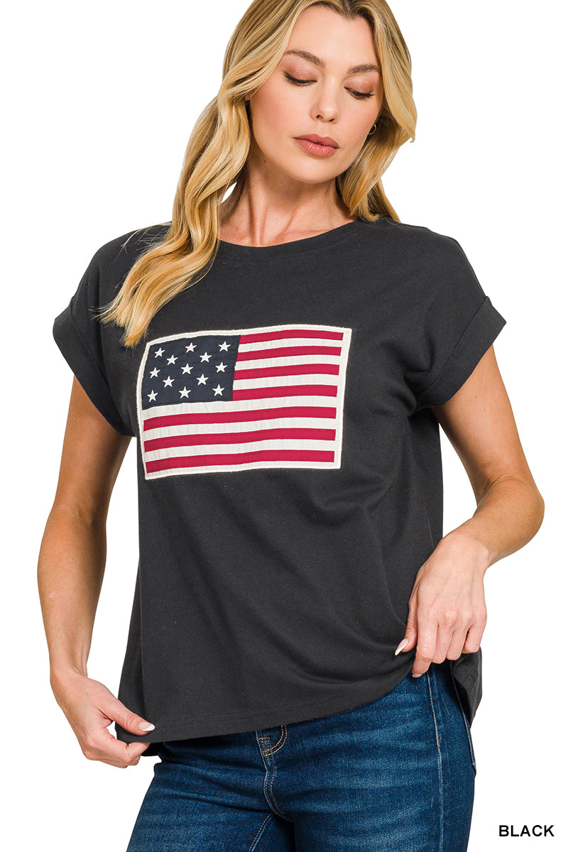 CT-3499Y American Flag Tee