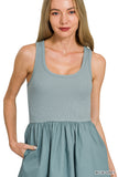 QD-7372A5 Knit Woven Dress
