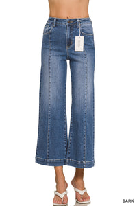 DYP-9555DD  Wide Leg Cropped Denim