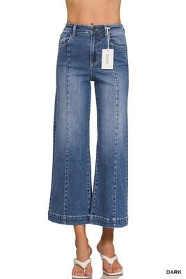 DYP-9555DD  Wide Leg Cropped Denim