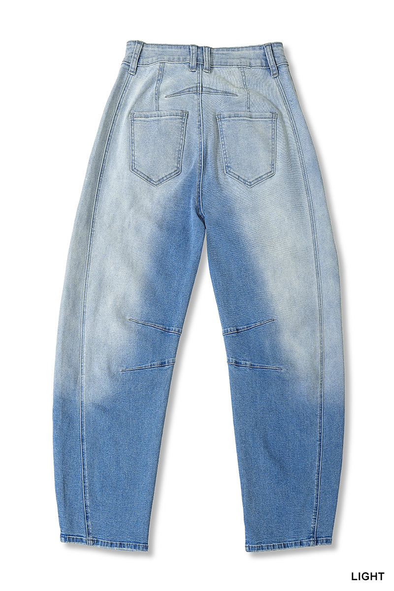 DCP-9561LL Barrel Leg Cropped Denim