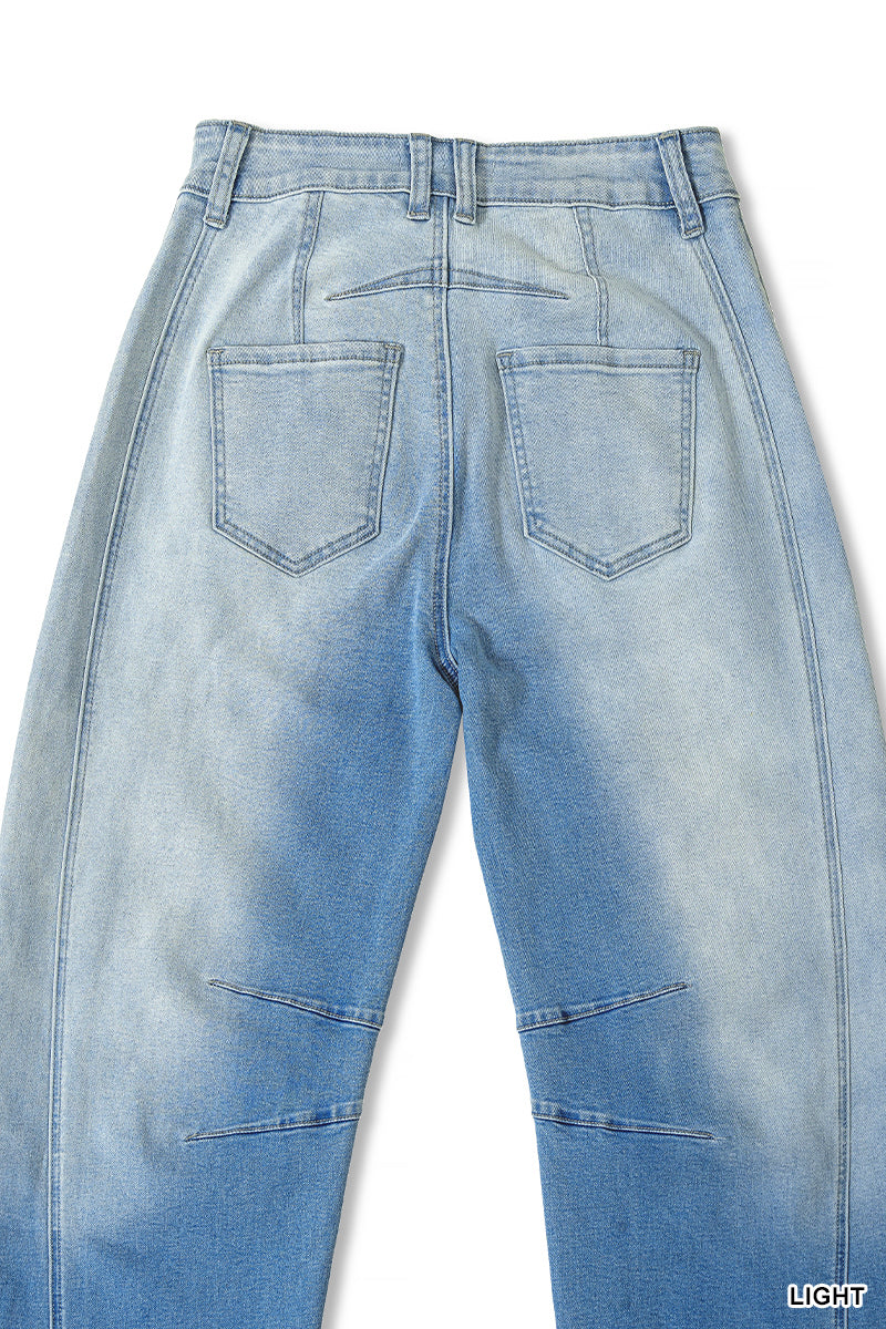 DCP-9561LL Barrel Leg Cropped Denim