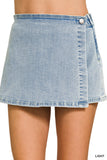 DCP-9569LLA5 Wrap Skort Denim