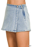 DCP-9569LLA5 Wrap Skort Denim