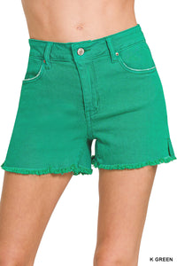 DMP-1843A Acid Wash Kelly Green Short