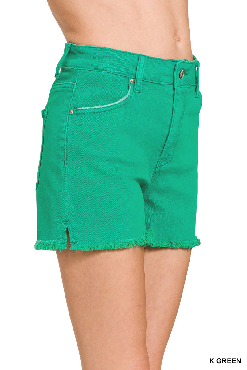 DMP-1843A Acid Wash Kelly Green Short