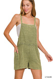 QPW-1843A Gauze Romper Lt Olive