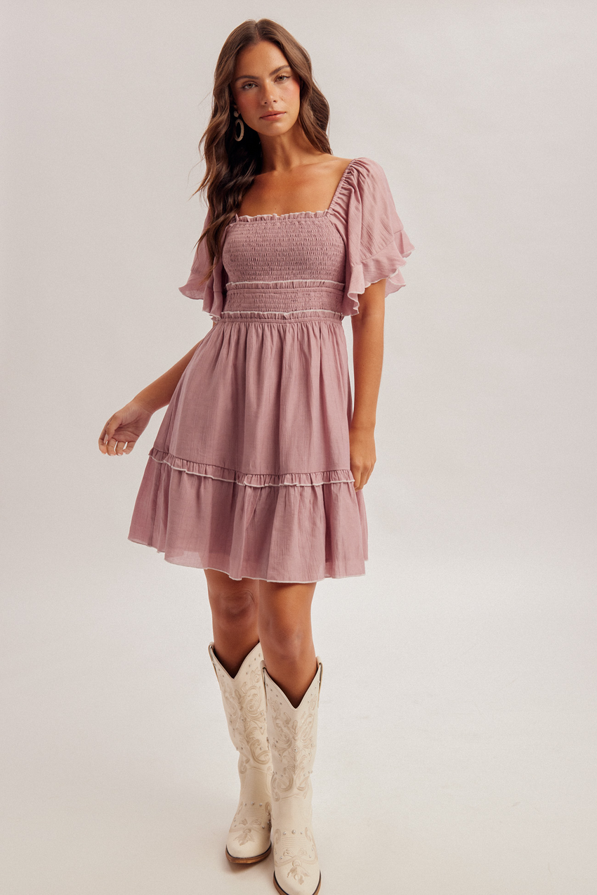 37858 Smocked Mini Dress