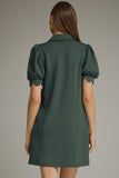 D30134 Kelly Green Puff Sleeve Mini Dress