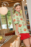 K1827 Lt Sage Puff Sleeve Blouse