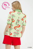 K1827 Lt Sage Puff Sleeve Blouse