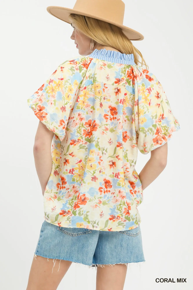 C6326 Coral Mix Top