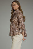 T31379 Leopard3/4 Sleeve Top