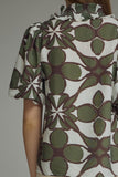 T29515 Olive Puff Sleeve Smocked Top