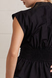 T31973 Black V-neck Blouse
