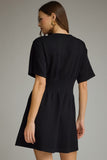 D32274 Round Neck Mini Dress