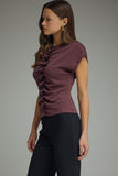 T32020 Plum Knit Top