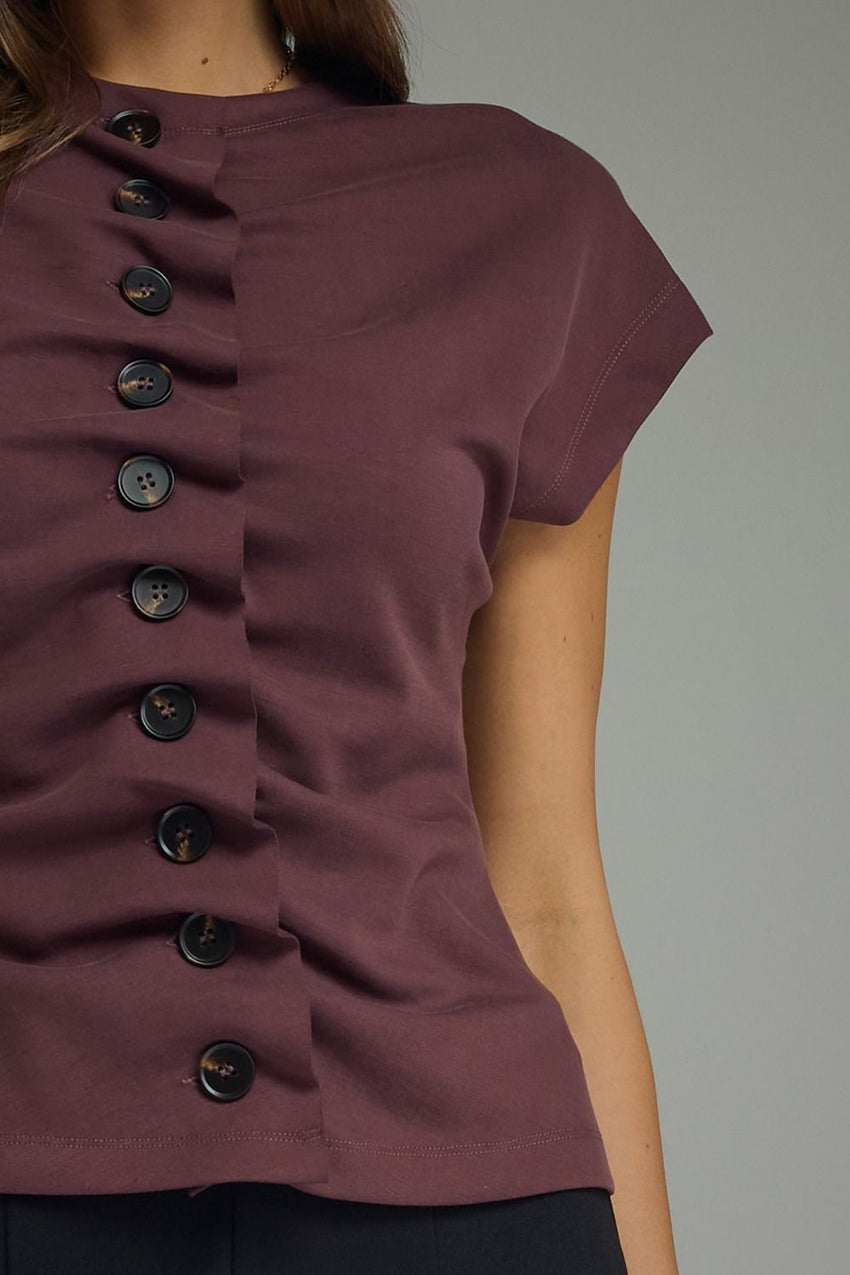 T32020 Plum Knit Top