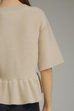 J30021  SS Knit Cardigan Oatmeal