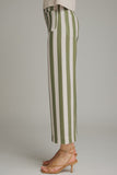 P29802 Olive Striped Knit Pants