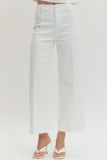 P28664 Off White Wide Leg Pant