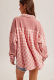 34421 Waffle Mixed Button Down