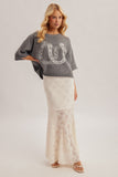 34534 Grey Horse Shoe Sweater