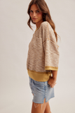 34603 Multi Melange Waffle Top