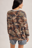 36921 Camo Sweatshirt With Slit
