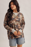 36921 Camo Sweatshirt With Slit