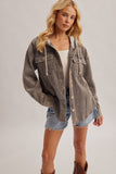 40023 Corduroy Two Fer Shacket