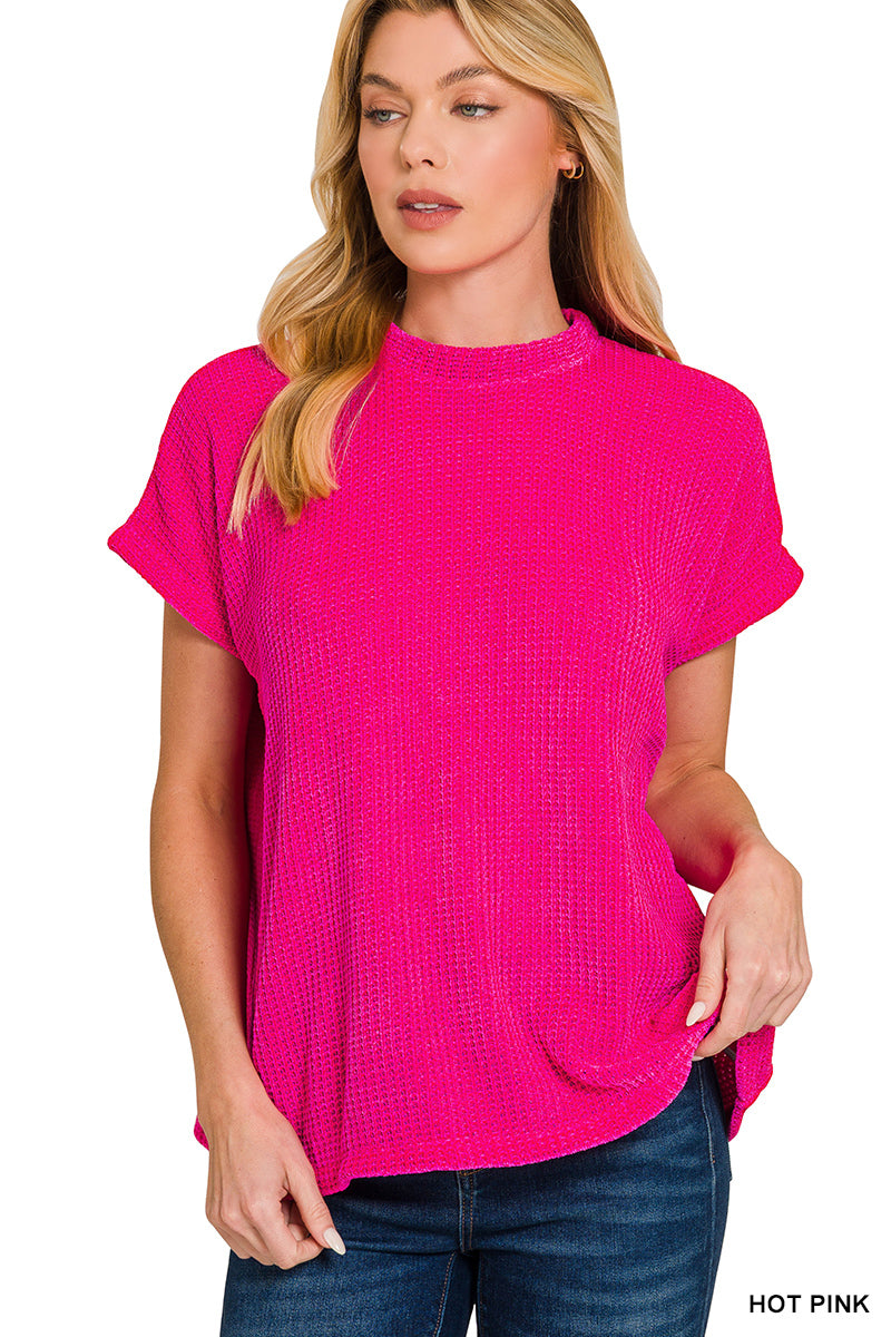 HW-2573D4 Pink Chenille Sweater
