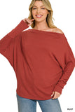 HW-2760Y Rust HACCI Dolman Top