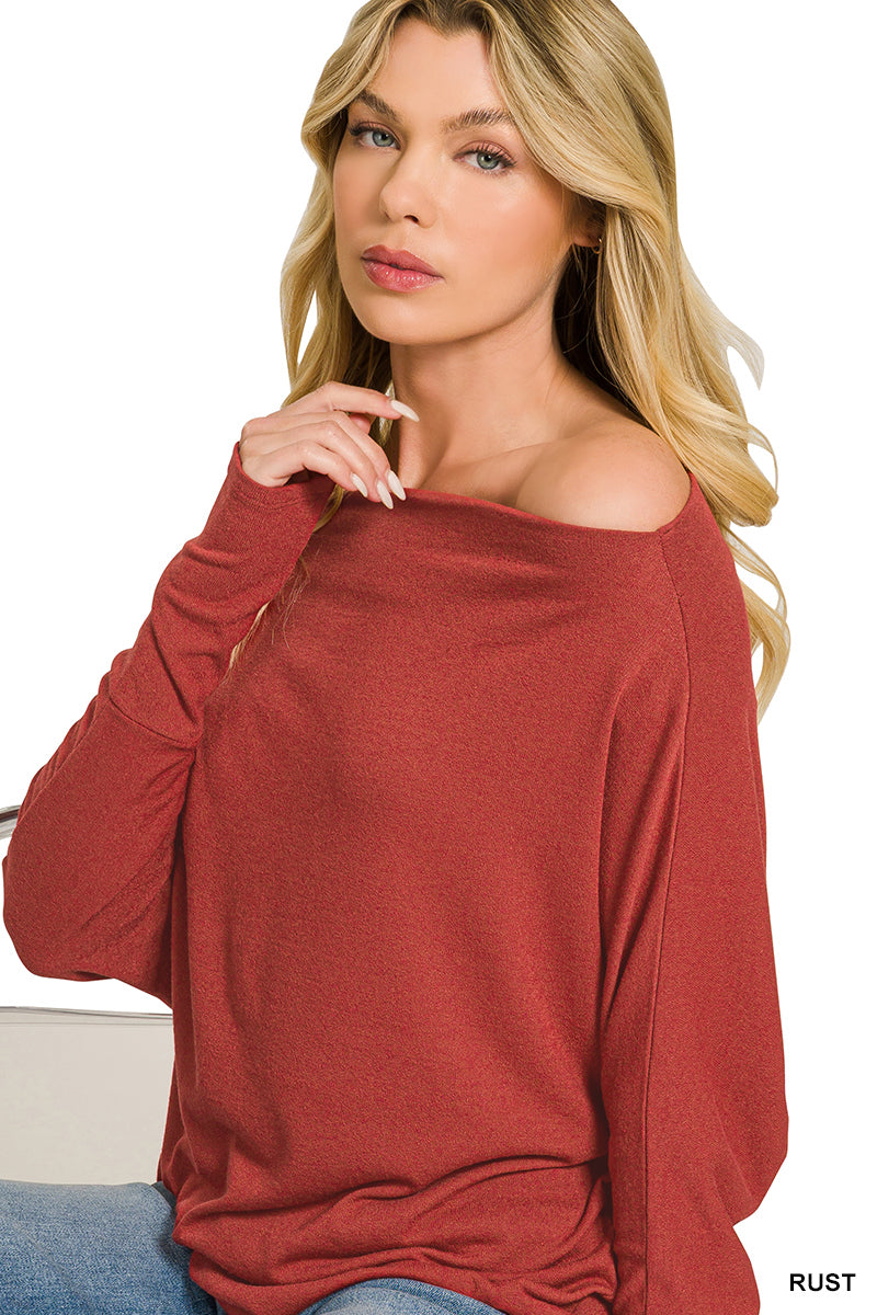 HW-2760Y Rust HACCI Dolman Top