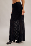 39540 Black Lace Midi Skirt