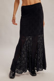 39540 Black Lace Midi Skirt